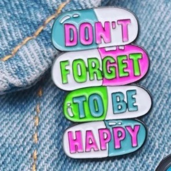 Be Happy Pills Enamel Pin Cute Pharmacy Doctor Nurse Badge Mental Health Brooch - Picture 3 of 7